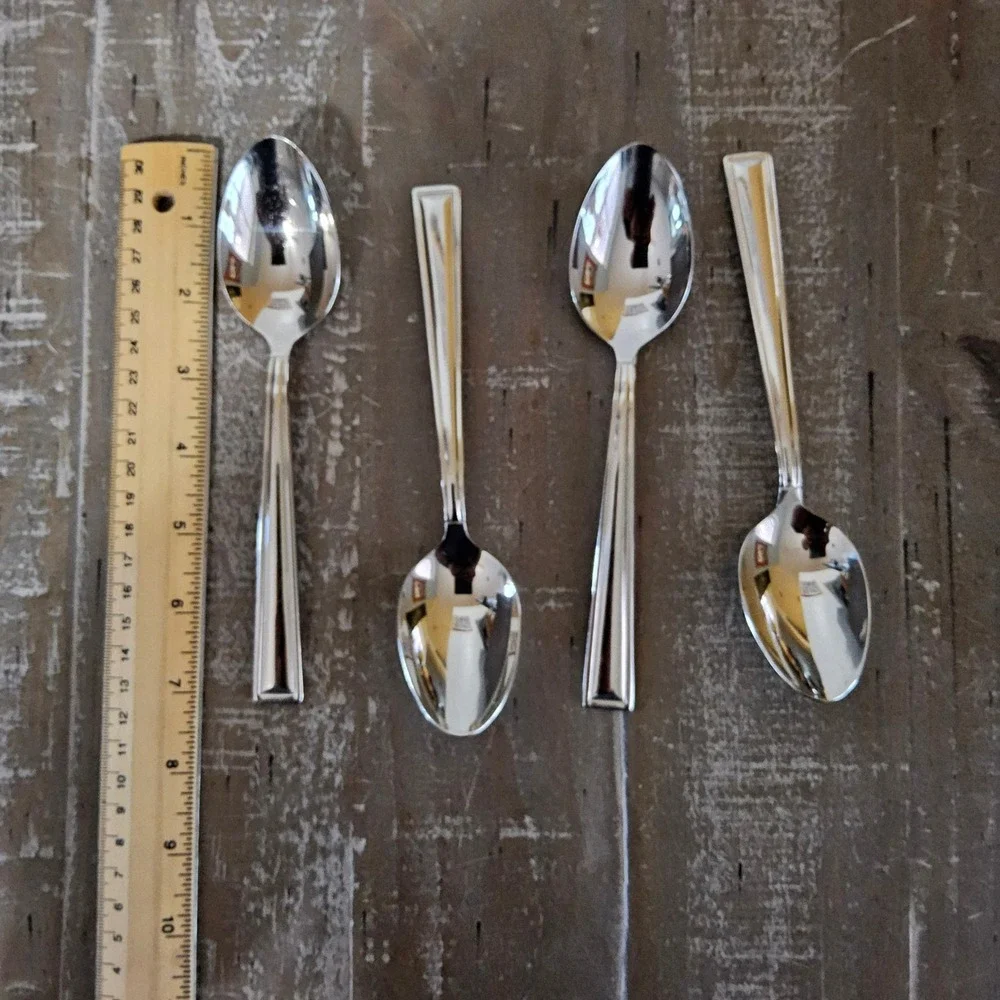 Gorham Marabella Large Spoons Set of 4 Stainless Steel 18/8 Flatware MCM